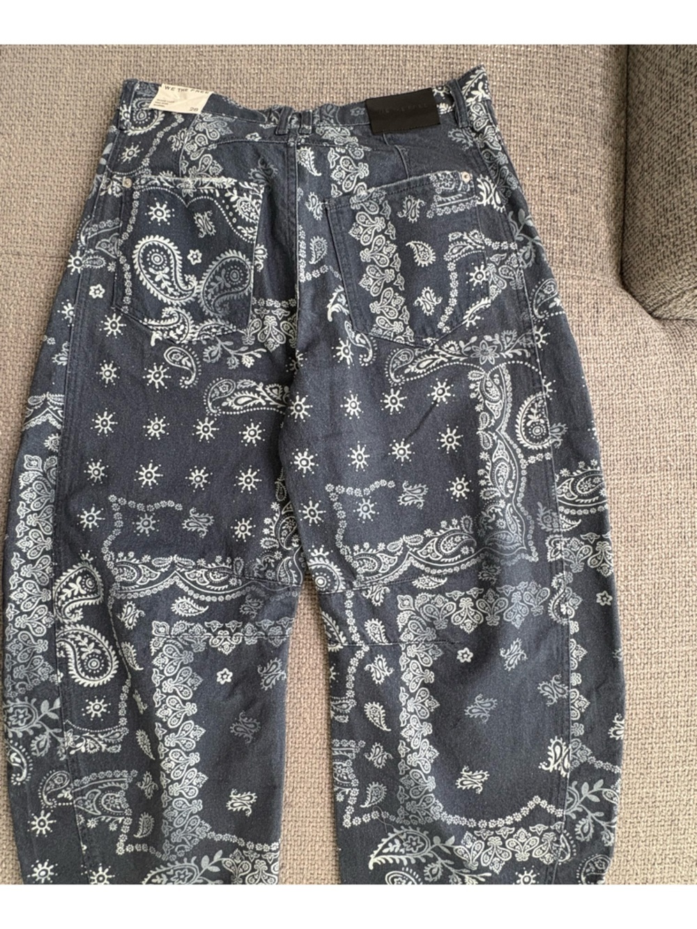 Free People x We The Free Paisley Barrel Jeans Size 28 New - Picture 12 of 13